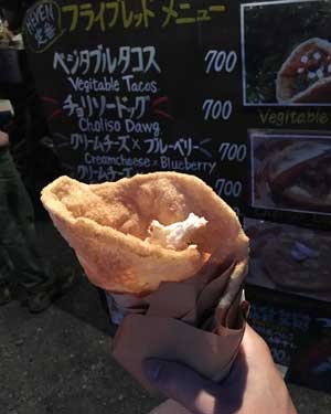 フジロック2018・初日。シナモンクリームチーズ